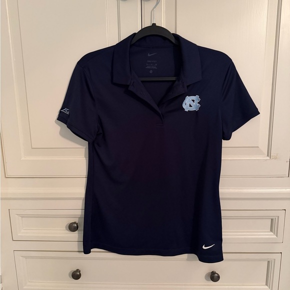 Nike Navy UNC dry fit Polo small - Picture 1 of 4